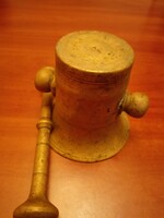 Antique copper mortar