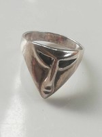 Régi maszk-os ezüst gyűrű