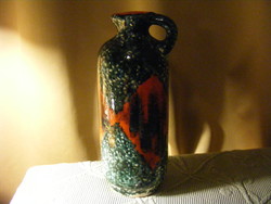 Retro craftsman marked ceramic vase with handles