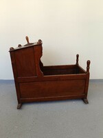Antique cradle hardwood children's bed 974 7696