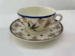 Zsolnay főnix madár mintás teás csésze és alj teáskészlet porcelán