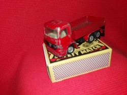Old siku red Mercedes flatbed truck metal small car according to the pictures