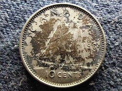 Canada ii. Elizabeth .800 Silver 10 cents 1964 (id80616)