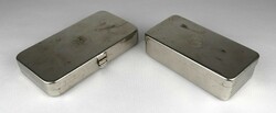 1O551 Antique Chrome Plated Copper Medical Storage Boxes
