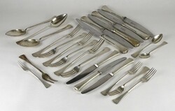 1O422 English marked silver cutlery set with Solingen knives 25 pieces