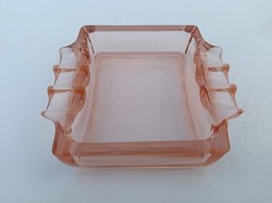 Czechoslovakia salmon colored glass ashtray