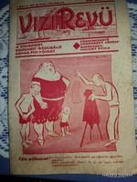 Antik " VIZI REVÜ " Vizi sportok magazin újság 1930 . I. évfolyam 6.szám július 25. a képek szerint
