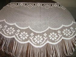 Beautiful special vintage fringed stained glass curtains