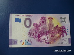 Germany 0 euro 2022 monkey zebra parrot tapir meerkat! Rare commemorative paper money!