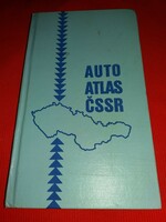 Régi NDK -DDR kiadású vaskos Csehszlovákia autós atlasz könyv szép állapotban a képek szerint