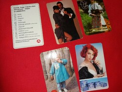 1988 - 1997 Mixed Hungarian advertising card calendar, otp diagram, etc.. 5 pieces together according to the pictures
