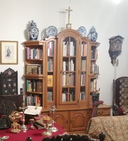 Large, multi-part, display bookcase, sideboard cabinet