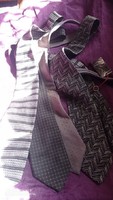 Four elegant, gray vintage pierre cardin ties
