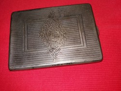 Antique silver plated alpaca cigarette case 12 x 10 cm according to the pictures