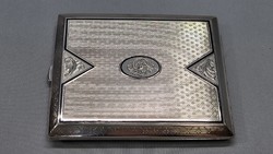 Silver cigarette holder box, cigarette tray