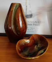 Kispest Gránit váza 24 cm és tálka 20 cm