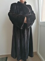 Beautiful long black mink fur coat
