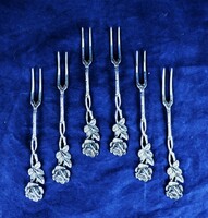 Beautiful antique silver dessert forks, German, ca. 1900!!!
