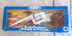 Vintage 'Super Cowboy', patronos, forgótáras játék pisztoly