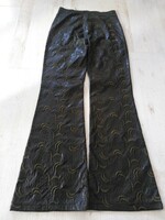 Amnesia - embroidered faux leather pants