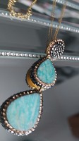 Necklace with turquoise stones