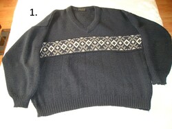 Men's knitted v-neck sweater, xl - 2 pcs.