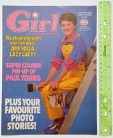 Girl magazin 84/4/28 Paul Young poszter + Duran Duran Nik Kershaw Thompson Twins