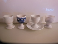 Egg cups - 4 pieces! - Marble - English - marked porcelain - 6 x 4.5 cm - flawless