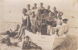 Old photo sheet, postcard, group photo, bathers, ostseebad ...