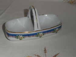 Antique, old porcelain table salt holder, spice holder