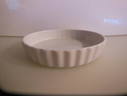 Pie form - 13 x 2.5 cm - snow white - German - porcelain - flawless