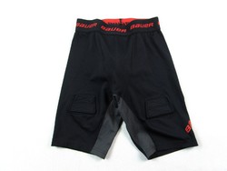 Original bauer (s) men's compression sports shorts with suspenders