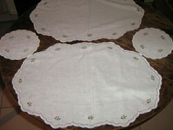 Cute embroidered madeira tablecloth set