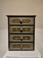 Old solid wood national chest of drawers / rustic painted furniture