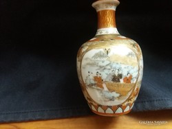 Antik  festett Japán porcelán aranyozott