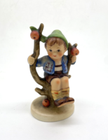 Hummel goebel porcelain figure tmk3 142 boy sitting on an apple tree 9.5cm
