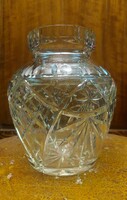 Large cut glass vase, Czech? Glass