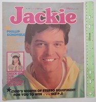 Jackie magazin 87/6/27 Phillip Schofield poszter Ralph Macchio David Bowie Elvis Presley
