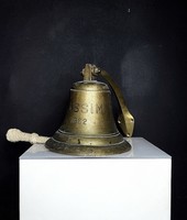 Bronze ship's bell, marked, complete, flawless