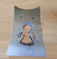 Christmas metal angel candle holder with angel eyes pattern napkin holder
