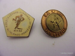 E.U. Öhv 1986 Gödöllő and mhsz conscripts general national defense competition inscription badges