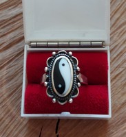 Nagyon szép jin jang ezüst gyűrű