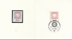 Commemorative cards, fdcs 0003 German michel 601 with first day and clean postage stamp 2.10 euros