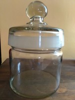 Thick glass jar