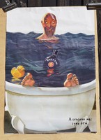 Rare original unicum advertising poster from the 1980s and 90s