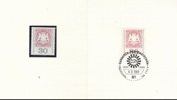 Commemorative cards, fdcs 0004 German michel 601 with first day and clean postage stamp 2.10 euros