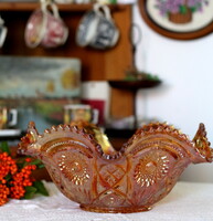 Fenton carnival beautiful, flawless, iridescent glazed, glass centerpiece, offering, for collectors!