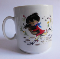 König porcelain Bavarian children's mug with vintage decor