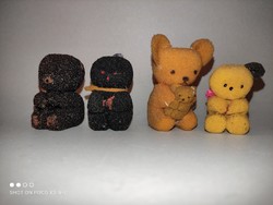 Vintage rare sponge teddy bear 4 pieces together