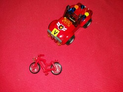 Lego® city construction toy car and bicycle as shown in the pictures